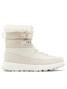 Columbia Śniegowce Slopeside Peak Luxe 2104991 Écru. Buty zimowe Columbia, ze skóry, bez obcasa, bez zapięcia. Za 479,99 zł.