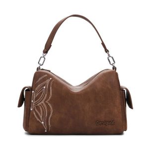 Torebka Desigual. Brązowe torebki klasyczne Desigual, bez wzorów, bez dodatków. Za 249,99 zł.