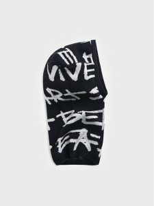 Desigual Kominiarka Lettering 22WAHA14 Czarny. Czarne rękawiczki Desigual, bez wzorów, z materiału. Za 219,99 zł.