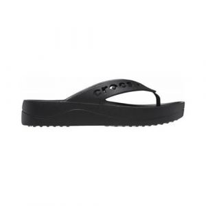 Japonki damskie Crocs Baya Platform. Czarne klapki Crocs, bez wzorów, z materiału, bez obcasa. Za 139,99 zł.