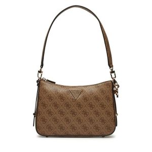 Torebka Guess. Brązowe torebki klasyczne Guess, z aplikacjami, bez dodatków. Za 399,99 zł.