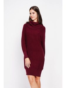 William de Faye Sukienka dzianinowa w kolorze bordowym rozmiar: 34. Czerwone sukienki William de Faye, na co dzień, bez wzorów, z dzianiny, klasyczne, bez kołnierzyka, bez ramiączek, mini, proste. Za 130,99 zł.