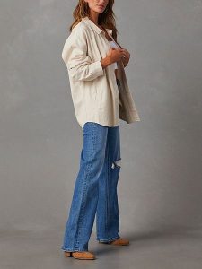 Milan Kiss Koszula w kolorze kremowym rozmiar: S. Brązowe koszule Milan Kiss, s, bez wzorów, z bawełny, bez kołnierzyka, bez ramiączek. Za 152,99 zł.