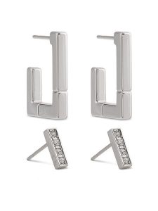 Calvin Klein Kolczyki 35000459 Srebrny. Szare kolczyki Calvin Klein, metalowe. Za 379,99 zł.