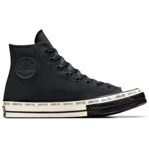 Boots Converse Chuck 70 GORE TEX Waterproof. Czarne trampki Converse, bez wzorów, z gore-texu, bez zapięcia. Za 548,05 zł.
