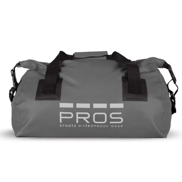 Torba podróżna żeglarska Pros Sport 30L szczelna. Żółte torby podróżne i sportowe PROS, z aplikacjami, z materiału, na ramię. Za 199,00 zł.