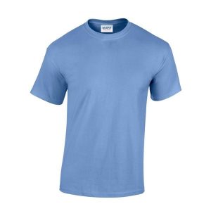 Ciężka Bawełniana Koszulka Unisex Dla Dorosłych. Niebieskie bluzki GILDAN, xl, bez wzorów, z bawełny, sportowe, bez kołnierzyka, bez ramiączek. Za 30,99 zł.