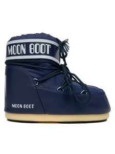 Moon Boot Śniegowce 80D1409340 Niebieski. Niebieskie buty zimowe Moon Boot, ze skóry, bez obcasa, bez zapięcia. Za 759,99 zł.