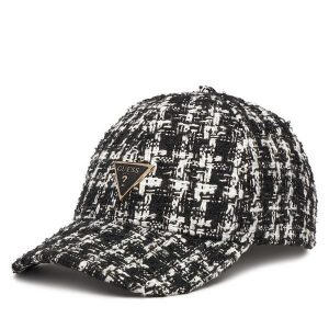 Czapka z daszkiem Guess. Czarne czapki Guess, z aplikacjami. Za 149,99 zł.
