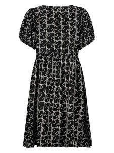 Sublevel Sukienka w kolorze czarno-białym rozmiar: XL. Czarne sukienki Sublevel, xl, bez wzorów, z wiskozy, bez kołnierzyka, bez ramiączek, midi. Za 105,14 zł.