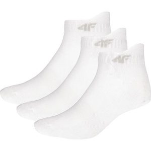 Skarpetki damskie (3 pary) SOD201 - biały+biały+biały. Skarpetki marki 4f. Za 34,99 zł.