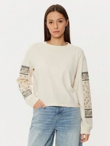 Champion Bluzka 117450 Beżowy Loose Fit. Brązowe bluzki Champion, xs, bez wzorów, z bawełny, bez kołnierzyka, bez ramiączek. Za 139,99 zł.