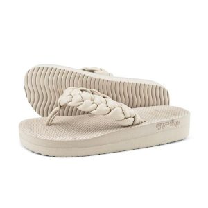 Japonki basenowe damskie Flip Flop Comfy Weave. Brązowe klapki Flip Flop, bez wzorów, bez obcasa. Za 123,05 zł.