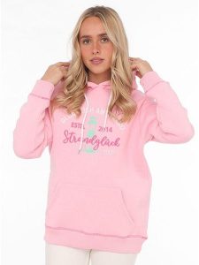 Zwillingsherz Bluza w kolorze jasnoróżowym rozmiar: L/XL. Różowe bluzy Zwillingsherz, l, bez wzorów, z kapturem. Za 263,53 zł.