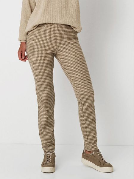 Rosner Spodnie "Alice" w kolorze beżowym rozmiar: 38/L19. Brązowe spodnie z wysokim stanem Rosner, bez wzorów, z materiału, z podwyższonym stanem. Za 135,17 zł.