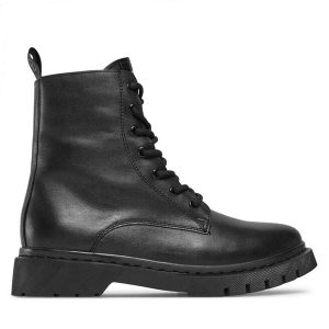 Trapery Tamaris. Czarne buty zimowe Tamaris, bez obcasa, bez zapięcia. Za 339,99 zł.