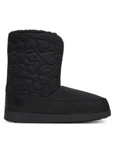 LOVE MOSCHINO Śniegowce JA24202G1NISE00A Czarny. Czarne buty zimowe LOVE MOSCHINO, z materiału, bez obcasa, bez zapięcia. Za 599,99 zł.