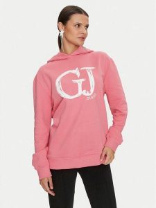 Guess Bluza Sara V4YQ00 K68I4 Różowy Relaxed Fit. Czerwone bluzy Guess, s, z aplikacjami, z bawełny, bez kaptura. Za 189,99 zł.