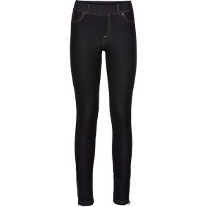 Legginsy w optyce dżinsów z zamkiem. Czarne legginsy bonprix, bez wzorów. Za 134,99 zł.