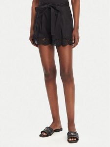 TWINSET Szorty materiałowe 251TT2096 Czarny Regular Fit. Czarne szorty Twinset, bez wzorów, z bawełny. Za 419,99 zł.
