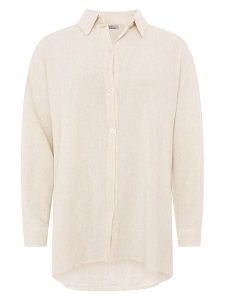 Zwillingsherz Koszula w kolorze beżowym rozmiar: onesize. Brązowe koszule Zwillingsherz, bez wzorów, bez kołnierzyka, bez ramiączek. Za 113,99 zł.