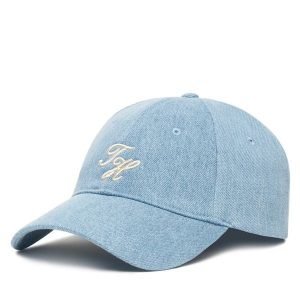 Czapka z daszkiem Tommy Hilfiger. Niebieskie czapki TOMMY HILFIGER, bez wzorów. Za 149,99 zł.