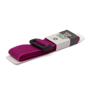 Opaska na matę na rzep Bodhi Velcro - różowy. Fioletowe paski BODHI, bez wzorów, sportowe. Za 9,99 zł.