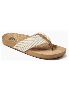 Reef Japonki "Cushion Strand" w kolorze beżowym rozmiar: 40. Brązowe klapki Reef, bez wzorów, z tkaniny, z otwartym noskiem, bez obcasa. Za 212,80 zł.