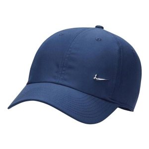 Czapka Z Daszkiem Unisex Dla Dorosłych DF Club. Niebieskie czapki Nike, bez wzorów, sportowe. Za 148,99 zł.