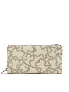 TOUS Portfel Kaos Icon 395910208 Beżowy. Brązowe portfele Tous, bez wzorów, ze skóry. Za 409,99 zł.