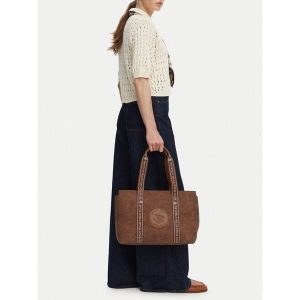 Torebka Beverly Hills Polo Club. Brązowe shopper bag Beverly Hills Polo Club, bez wzorów, bez dodatków. Za 179,99 zł.