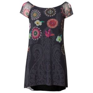 Desigual Koszulka T-Shirt Betsy Marino 19Swtk81 5001 (Rozmiar S). Bluzki marki Desigual. Za 0,00 zł.