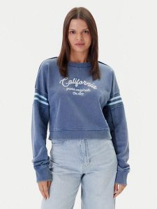 Guess Bluza W5YQ24 K68I4 Niebieski Regular Fit. Niebieskie bluzy Guess, m, z aplikacjami, z bawełny, bez kaptura. Za 349,99 zł.