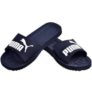 Klapki Puma Purecat unisex. Białe klapki Puma, bez wzorów, z materiału, bez obcasa. Za 148,00 zł.