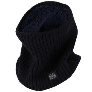 Komin termiczny - damski - Granatowy - Onesize. Niebieskie szaliki HEAT KEEPER, bez wzorów, z dzianiny. Za 121,30 zł.