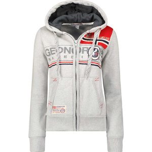 Geographical Norway Bluza "Finion" w kolorze szarym rozmiar: XXL. Szare bluzy Geographical Norway, xxl, bez wzorów, z bawełny, bez kaptura. Za 109,78 zł.