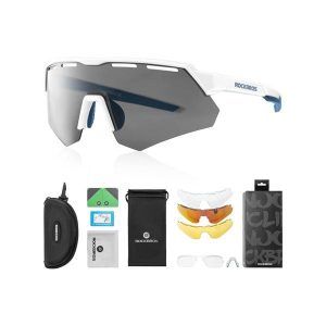 Okulary rowerowe / sportowe z polaryzacją, wymienne soczewki UV400 ROCKBROS. Okulary przeciwsłoneczne ROCKBROS. Za 123,00 zł.