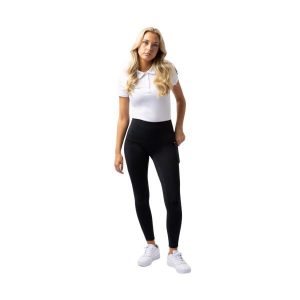 Damskie legginsy jeździeckie z pełną przyczepnością Horze Gillian. Czarne legginsy HORZE, bez wzorów, z elastanu. Za 300,00 zł.