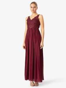 APART Sukienka w kolorze bordowym rozmiar: 38. Czerwone sukienki Apart, bez wzorów, z koronki, bez kołnierzyka, bez ramiączek, maxi. Za 217,99 zł.