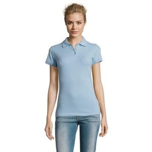 Damska Koszulka Polo Perfect. Niebieskie koszulki sportowe SOL'S, bez wzorów, bez ramiączek. Za 63,99 zł.