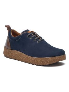 Comfortfusse Skórzane sneakersy w kolorze granatowym rozmiar: 39. Niebieskie trampki Comfortfüße, bez wzorów, z nubiku, bez zapięcia. Za 241,56 zł.