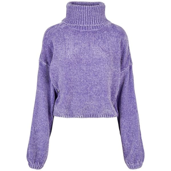 Bluza damska z golfem Urban Classics chenille (GT). Niebieskie bluzy Urban Classics, bez wzorów. Za 244,50 zł.