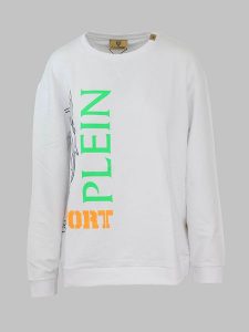 Plein Sport Bluza w kolorze białym rozmiar: XS. Białe bluzy Plein Sport, xs, bez wzorów, z bawełny, bez kaptura. Za 176,50 zł.