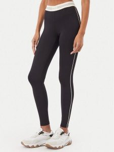 Guess Legginsy V6BB13 K6335 Czarny Slim Fit. Czarne legginsy Guess, z aplikacjami, z syntetyku. Za 264,99 zł.