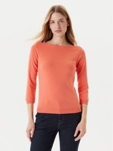 United Colors Of Benetton Sweter 1091D1M09 Pomarańczowy Regular Fit. Brązowe swetry klasyczne United Colors of Benetton, m, z bawełny, bez kołnierzyka. Za 129,99 zł.