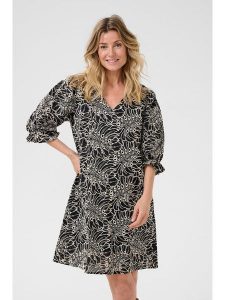 Kaffe Sukienka w kolorze czarnym rozmiar: 42. Czarne sukienki Kaffe, na co dzień, bez wzorów, z bawełny, bez kołnierzyka, bez ramiączek, midi, proste. Za 173,99 zł.