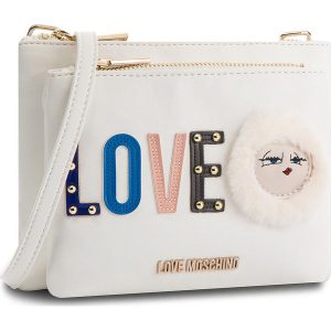 Torebka LOVE MOSCHINO - JC4274PP06KJ0100 Bianco. Białe listonoszki marki LOVE MOSCHINO, ze skóry ekologicznej. W wyprzedaży za 409,00 zł.