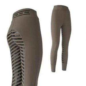 Damskie legginsy jeździeckie z pełną przyczepnością Hispano Hipica Noa Adhesion. Szare legginsy HISPANO HIPICA, bez wzorów, z lycry. Za 181,00 zł.