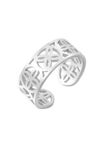 Elli Damski zegarek Open Life Flower Boho regulowany ze srebra próby 925 Sterling Silver Pierścionki 1 ct. Szare pierścionki Elli, srebrne. Za 208,99 zł.