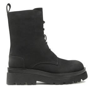 Trapery Jenny Fairy. Czarne buty zimowe Jenny Fairy, bez obcasa, bez zapięcia. Za 119,99 zł.